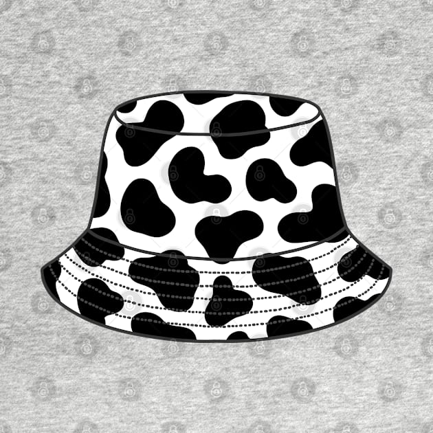 Cow print bucket hat by Nikamii